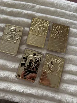 Pokemon Gold Metal Card Lot Mewtwo Jigglypuff Charizard Pikachu - 5 - Image 1