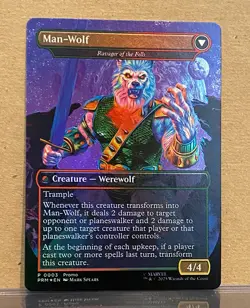 MAN-WOLF Magic The Gathering Promo Card Marvel Legends Spider-Man Mark Spears - Image 1