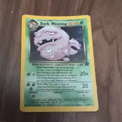 Dark Weezing Holo 14/82 + Koffing team Rocket WOTC Pokemon Cards LP Evolution - Image 2