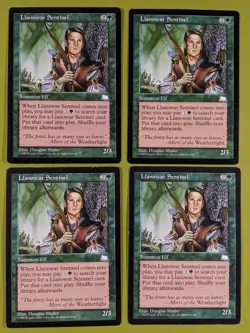 Llanowar Sentinel x4 Weatherlight 4x Playset Magic the Gathering MTG - Image 1