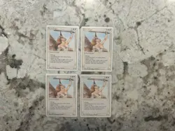 Mtg Serra Angel Revised x4 - Magic the Gathering Revised Serra Angel LP - Image 1