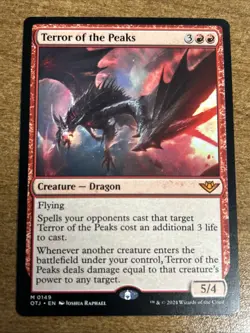 Terror of the Peaks Outlaws of Thunder Junction Regular NM-M Unplayed MTG 0149 - Image 1