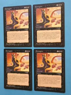 Magic the Gathering MTG Alliances CONTAGION X 4 U VLP/EX 1996 VINTAGE1 - Image 2