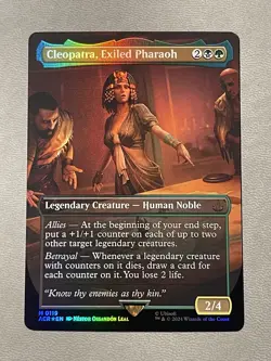 Cleopatra, Exiled Pharaoh, M 0119 NM Foil Borderless Assassin’s Creed Non-Serial - Image 1