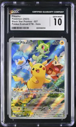 Pikachu #027 CGC 10 - 2023 Pokemon SV Promos Paldea Evolved ETB - Image 1