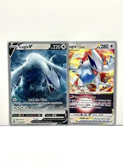 Pokemon TCG Lugia V 138/195 and VSTAR 139/195 World Championship 2023 Lot - NM - Image 1