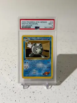 2000 Pokemon Gym Heroes Misty’s Poliwhirl 1st Edition 53/132 PSA 9 WOTC - Image 1