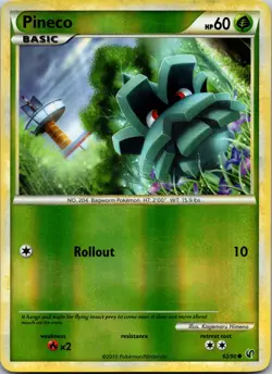 Pineco (62) 62/90 Undaunted Reverse Holo LP Pokemon TCG - Image 1