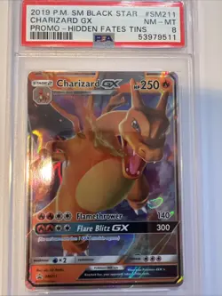 2019 Pokemon Sm Black Star Promo #SM211 Charizard Gx Promo PSA 8 - Image 1