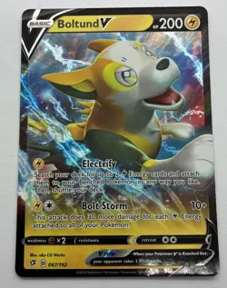 Pokemon TCG Rebel Clash Boltund V 067/192 Holo Ultra Rare NM - Image 1