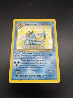 Vaporeon 12/64 Pokemon Jungle Unlimited Rare Holo Vintage WOTC 1999 - Image 3