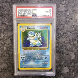 🔵 4th Print Blastoise 2/102 Holo PSA 8 🔵 Pokemon Base Set 1999-2000 🔵 - Image 1