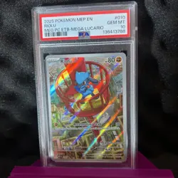 PSA 10 GEM MINT Riolu 010 Pokemon Center ETB Promo Mega Evolution *LOW POP 34* - Image 1