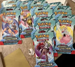 Pokemon TCG: Journey Together Sleeved Booster Pack Art Sets (Lot of 10 packs) - Image 1