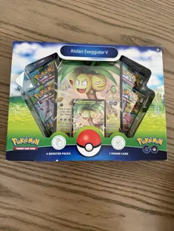 Pokemon GO TCG Trading Card Game Alolan Exeggutor V Box - 4 Booster Packs Promos - Image 2