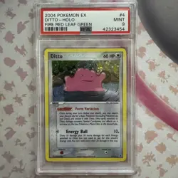 2004 Ditto 4/112 PSA 9 Mint Rare Reverse Holo Pokemon Card Pop 72 Swirl - Image 1