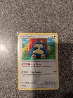 Pokemon TCG Snorlax 158/214 Holo Card Sun & Moon Unbroken Bonds - Image 1