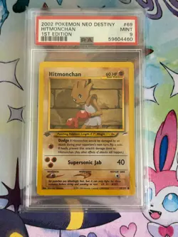 PSA 9 Hitmonchan 69/105 Rare Neo Destiny 2002 1st Edition Pokemon Card - Image 1