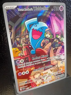 Team Rocket's Wobbuffet 203 Sv: Scarlet & Violet Promo Cards Holo NM excellent - Image 3