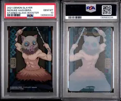 CARDDASS DEMON SLAYER: KIMETSU NO YAIBA STAINED GLASS CARDS INOSUKE HASHIBIRA - Image 1