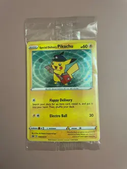 Special Delivery Pikachu SWSH074 Holo Promo Card SEALED - Image 1
