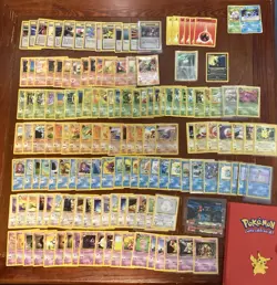 Pokemon TCG Vintage 140 Card Lot + Vintage 1999 Binder - Image 1