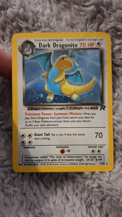 Dark Dragonite Holo 5/82 Team Rocket Set Rare Pokemon Card 2000 Vintage LP - Image 4