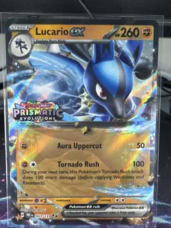 Pokemon TCG Lucario EX Prismatic Evolutions 051/131 Stamped Promo Card - Image 1
