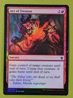 FOIL Act of Treason x1 Khans of Tarkir x1 Magic the Gathering MTG - Image 1