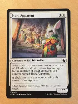 MTG Magic the Gathering Hare Apparent Foundations NM - Image 1