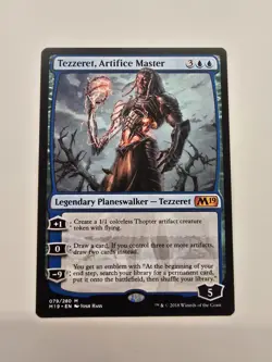 💥 MTG- Tezzeret, Artifice Master -Core Set 2019 Planeswalker Mythic #079 - Image 1