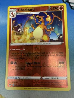 Charizard 025/185 Vivid Voltage Reverse Holo Pokemon Card - Image 1