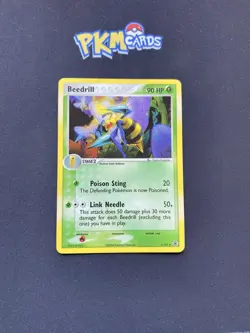 Pokemon TCG Beedrill FireRed & LeafGreen 1/112 Holo Rare LP. - Image 1