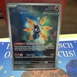 Iron Moth Illustration Rare #187/182 SV04: Paradox Rift Pokemon TCG NM - Image 1