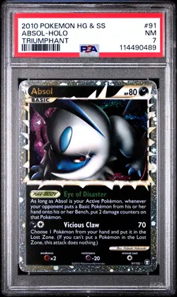2010 POKEMON TRIUMPHANT ABSOL PRIME #91 ULTRA RARE PSA 7 NM #114490489 - Image 1