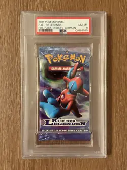 2011 Pokemon CALL OF LEGENDS BOOSTER PACK DEOXYS ARTWORK SEALED DEUTSCH PSA 8 - Image 1