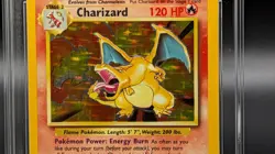 Pokemon TCG Charizard Holofoil Base Set 4/102 1999 ACE Graded 6 - Image 3