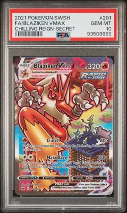 Blaziken VMAX PSA 10 - 201/198 - Vmax Alternate Art - Chilling Reign - Pokemon - Image 1
