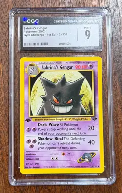 1st Edition Pokemon Sabrina's Gengar Gym Challenge Rare #29 CGC 9 Mint - Image 1