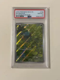 Pokemon TCG Bulbasaur 166/165 Scarlet & Violet 151 Illustration Rare PSA 10 - Image 1