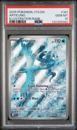 2025 POKEMON JTG EN-JOURNEY TOGETHER ILLUSTRATION RARE #161 ARTICUNO PSA 10 TCG - Image 1