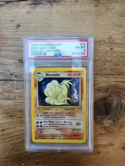 PSA 8 - Pokemon Base Set Holo Ninetales 12/102 - 4th Print - 1999-2000 - Image 1