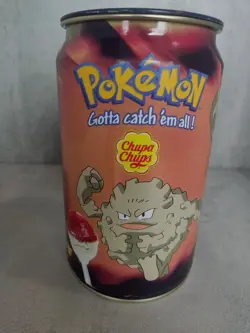 Vintage Pokemon 2000 Collectible Chupa Chups Storage Bin Tin Can Empty - Image 3