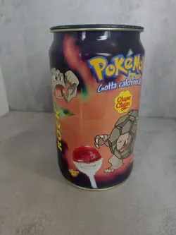 Vintage Pokemon 2000 Collectible Chupa Chups Storage Bin Tin Can Empty - Image 4