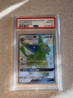 Espeon GX SV60/SV94 | PSA 10 | Hidden Fates: Shiny Vault | Pokemon TCG - Image 1