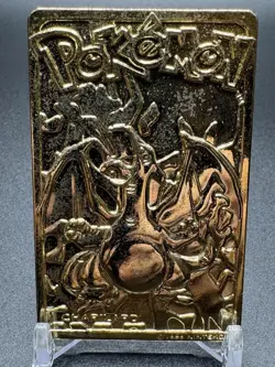 Charizard Gold Plated Pokemon Trading Card - Image 1