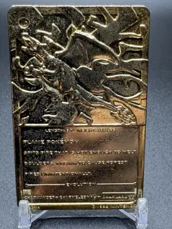 Charizard Gold Plated Pokemon Trading Card - Image 2