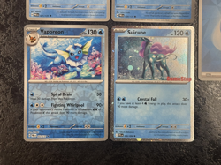 POKEMON TCG CARDS SEAKING-GOLDEEN-VAPOREON-SUICUNE-BASIC ENERGY (SET OF 5) - Image 3