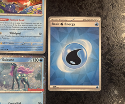 POKEMON TCG CARDS SEAKING-GOLDEEN-VAPOREON-SUICUNE-BASIC ENERGY (SET OF 5) - Image 4