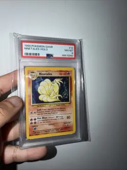 1999 Pokemon Ninetails Holo Base Set PSA 8 NM-MT 8/102 WOTC Graded Card Rare - Image 1